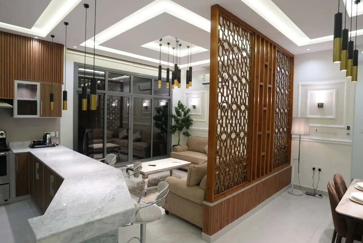 منتجع أجمكان فى الخبر، وحدات فندقية وفلل على الخليج العربي. Ajmkan Resort in Al Khobar, hotel units and villas on the Arabian Gulf.