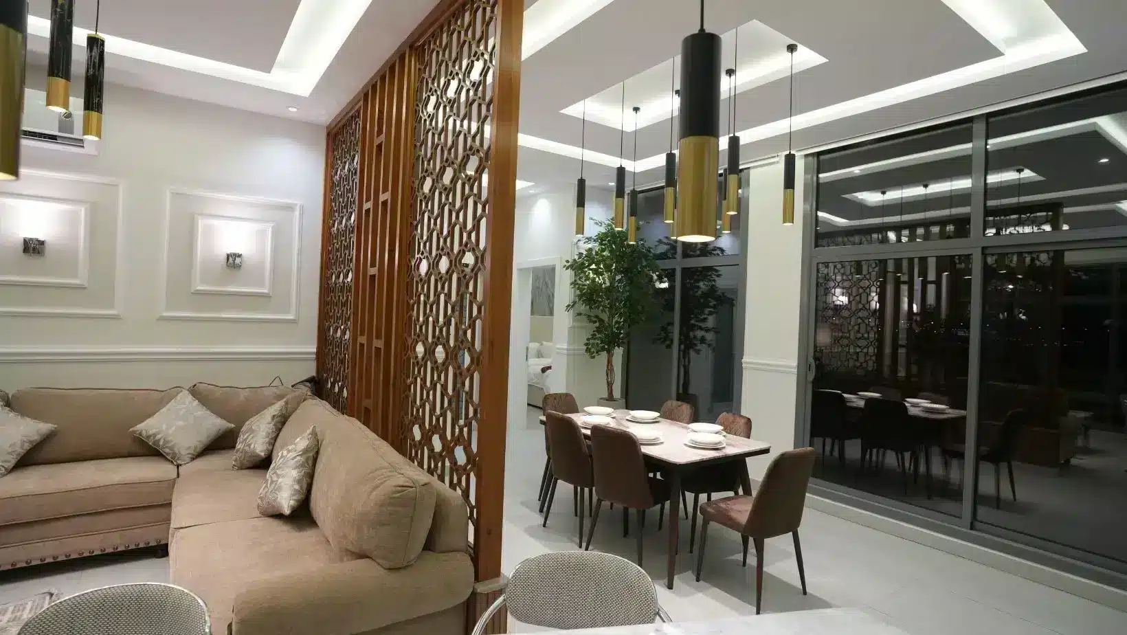 منتجع أجمكان فى الخبر، وحدات فندقية وفلل على الخليج العربي. Ajmkan Resort in Al Khobar, hotel units and villas on the Arabian Gulf.